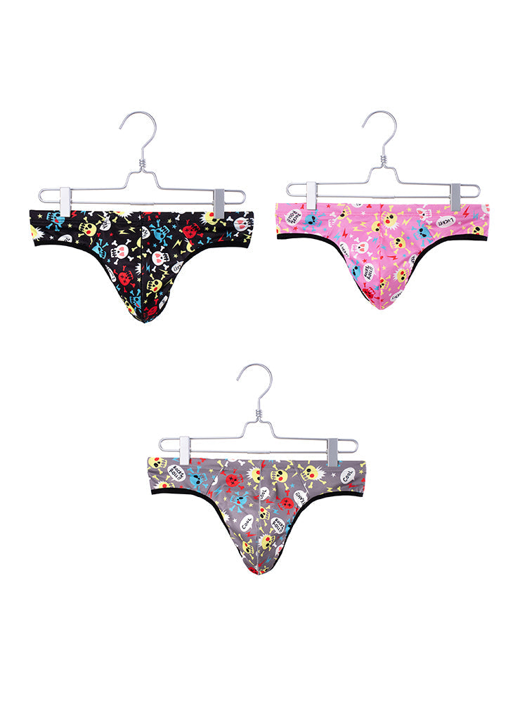3 Pack Men's Skull Print Thong - Edgy & Sexy | dmunderwear detail image 2