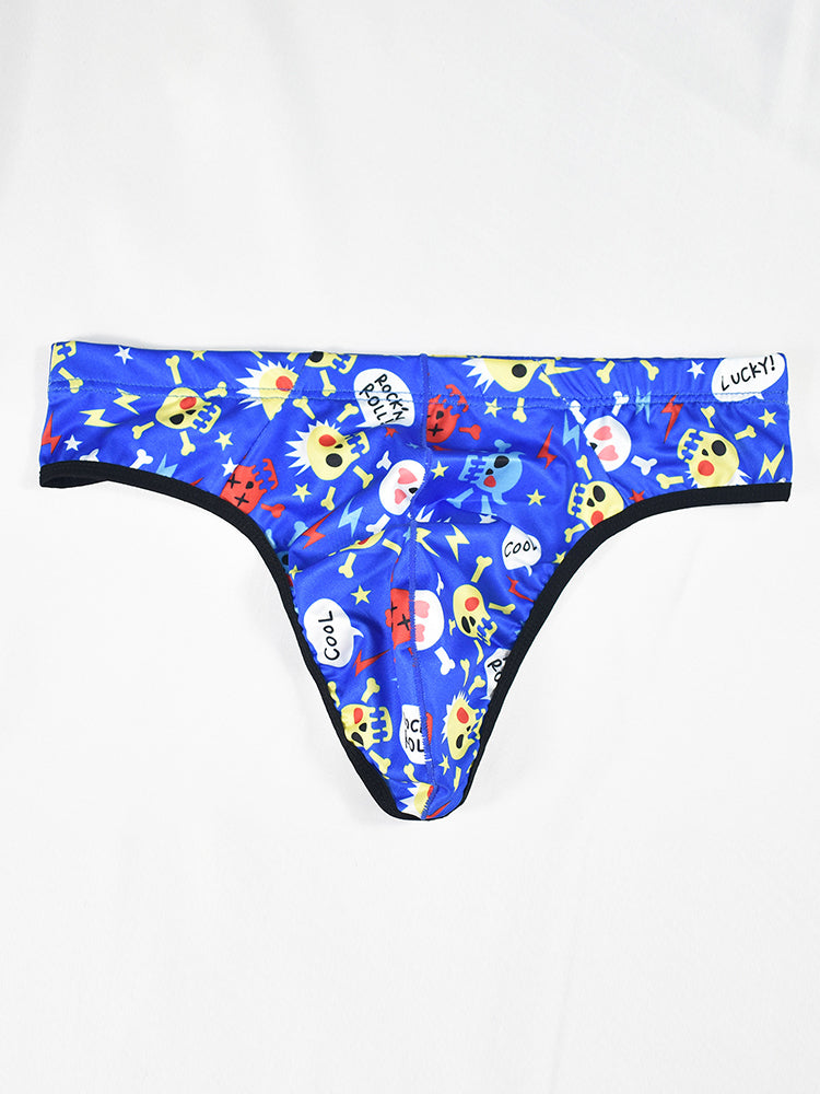 3 Pack Men's Skull Print Thong - Edgy & Sexy | dmunderwear detail image 20