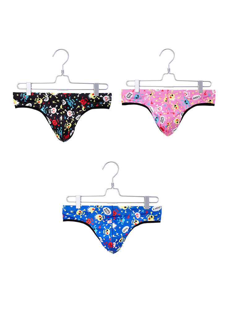 3 Pack Men's Skull Print Thong - Edgy & Sexy | dmunderwear detail image 7
