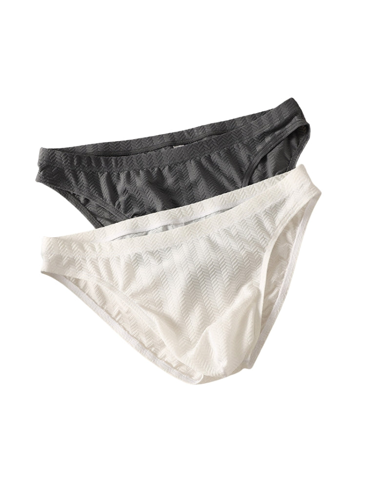 3 Pack Men's Sexy Solid Color Breathable Comfy Waistband Soft Briefs | dmunderwear detail image 9