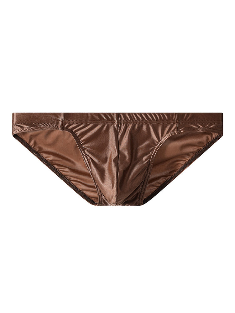 3 Pack Men's Sexy & Stylish Loose-Fit Seamless Solid Color Low-Rise Bikini | dmunderwear detail image 11