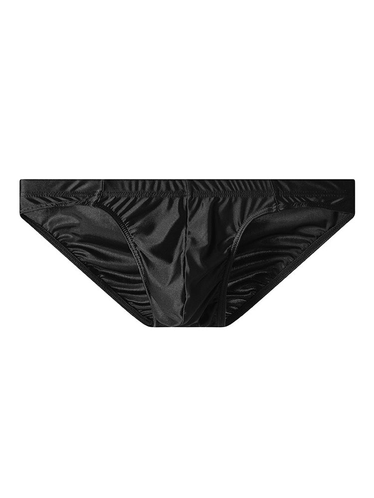 3 Pack Men's Sexy & Stylish Loose-Fit Seamless Solid Color Low-Rise Bikini | dmunderwear detail image 8