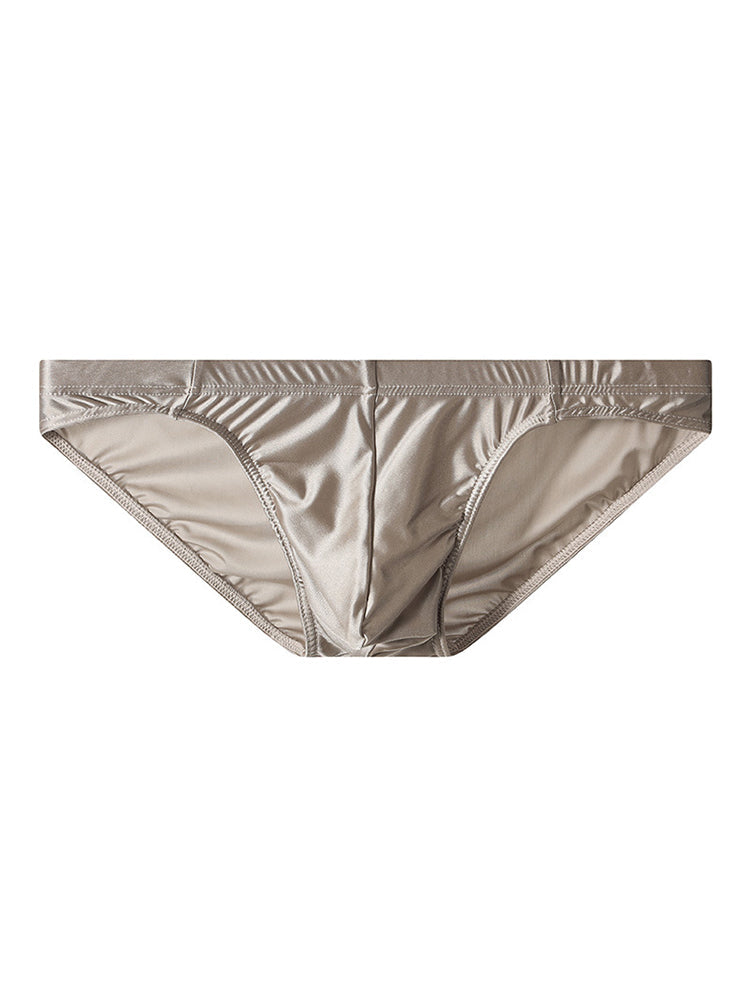 3 Pack Men's Sexy & Stylish Loose-Fit Seamless Solid Color Low-Rise Bikini | dmunderwear detail image 9