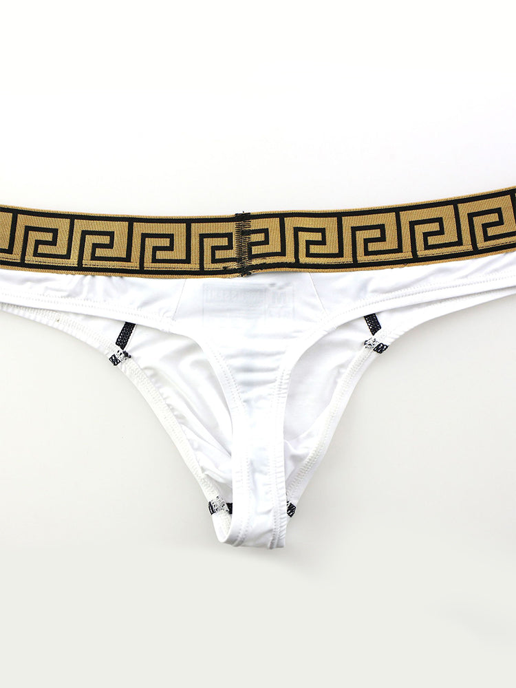 3 Pack Men's Sexy Thong Soft Breathable T-Back Briefs Seamless Briefs | dmunderwear detail image 10