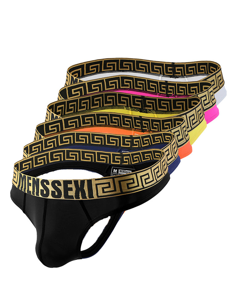 3 Pack Men's Sexy Thong Soft Breathable T-Back Briefs Seamless Briefs | dmunderwear detail image 8