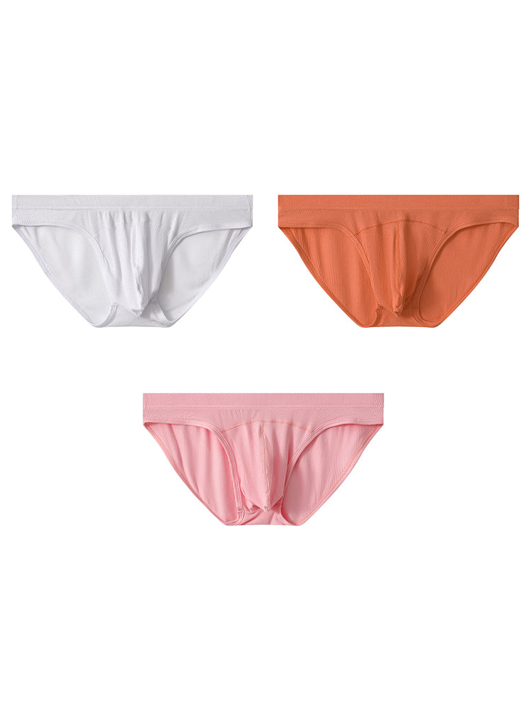 3 Pack Men's Sexy Threaded U-Shaped Briefs | dmunderwear detail image 13