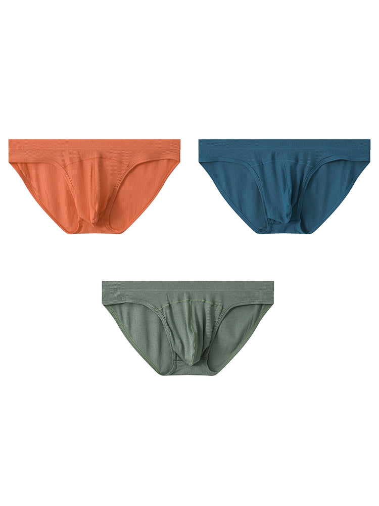 3 Pack Men's Sexy Threaded U-Shaped Briefs | dmunderwear detail image 8