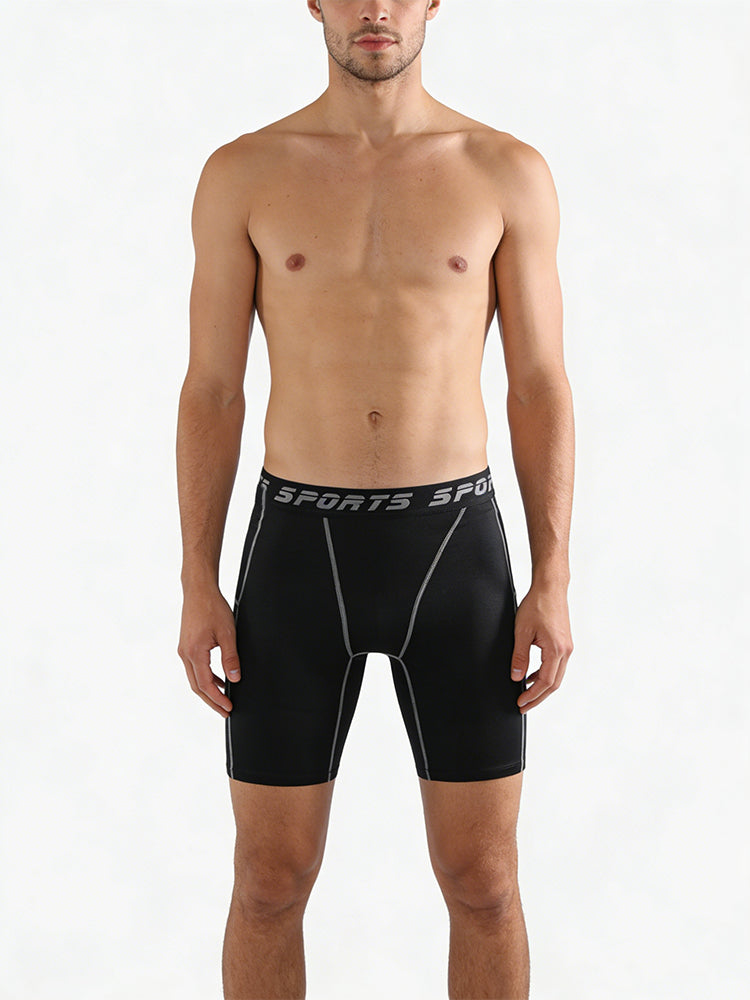 3 Pack Men's Side Pockets & High-Elasticity Compression Activewear Tights | dmunderwear