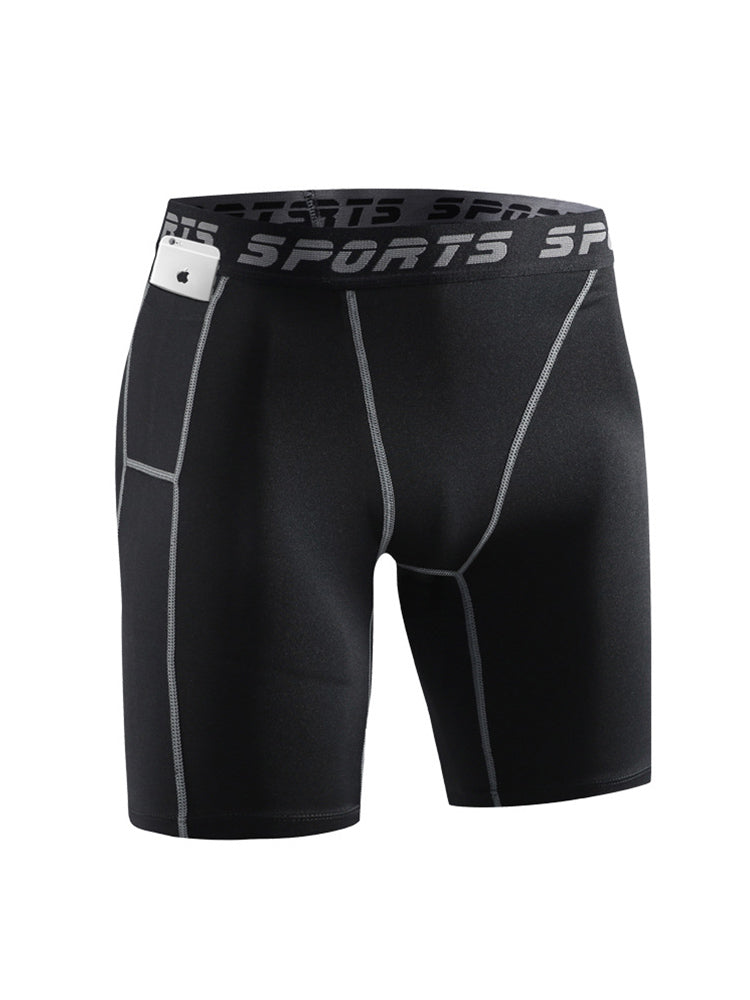 3 Pack Men's Side Pockets & High-Elasticity Compression Activewear Tights | dmunderwear detail image 12