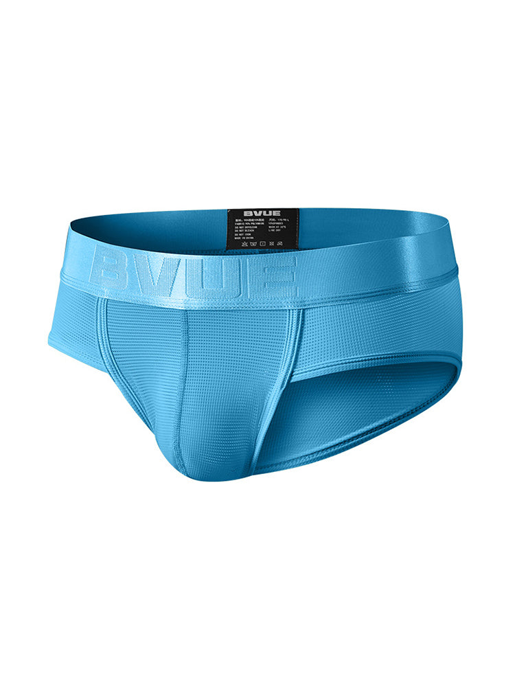 3 Pack Men's Single-Layer Sheer Ice Silk U-Pouch Low-Rise Briefs | dmunderwear detail image 16