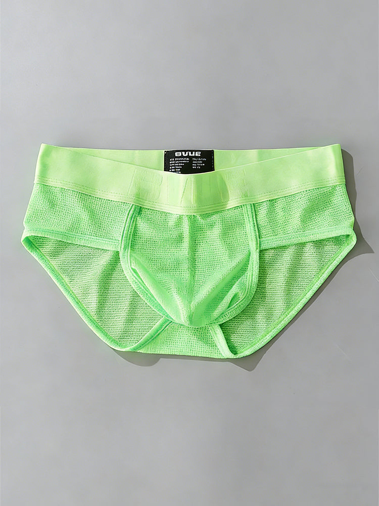 3 Pack Men's Single-Layer Sheer Ice Silk U-Pouch Low-Rise Briefs | dmunderwear detail image 5
