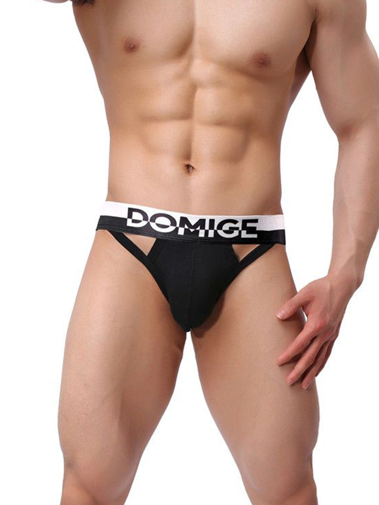 3 Pack Men's Skin-Friendly Lightweight & Airy Large Pouch Chafe-Free Jockstrap | dmunderwear detail image 4