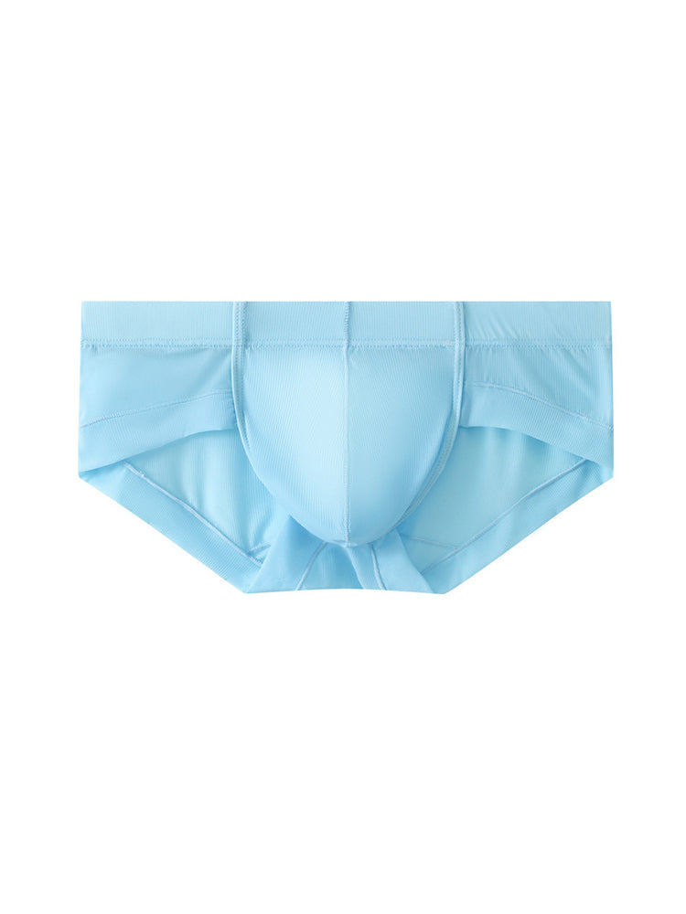 3 Pack Men's Skin-Friendly Solid Color Supportive Pouch Stretch Fit Cooling Briefs | dmunderwear