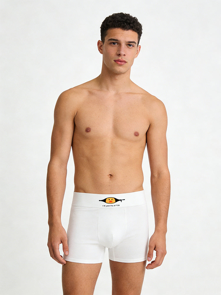 3 Pack Men's Soft Breathable Cotton Broaden Waistband Boxer Briefs | dmunderwear