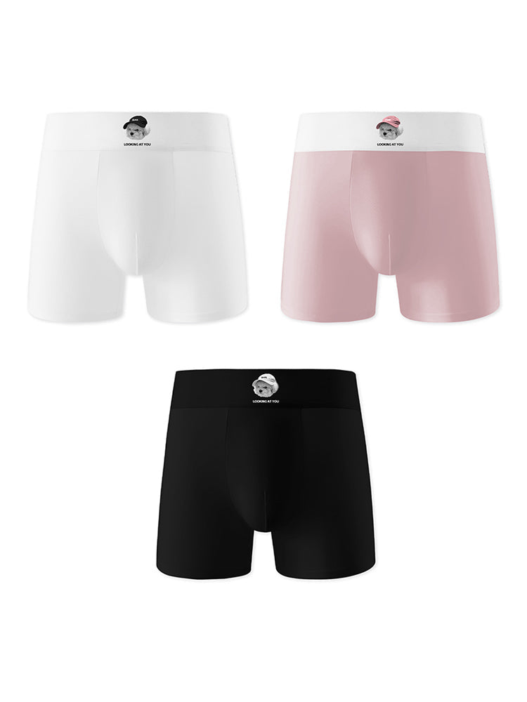 3 Pack Men's Soft Breathable Cotton Broaden Waistband Boxer Briefs | dmunderwear detail image 18