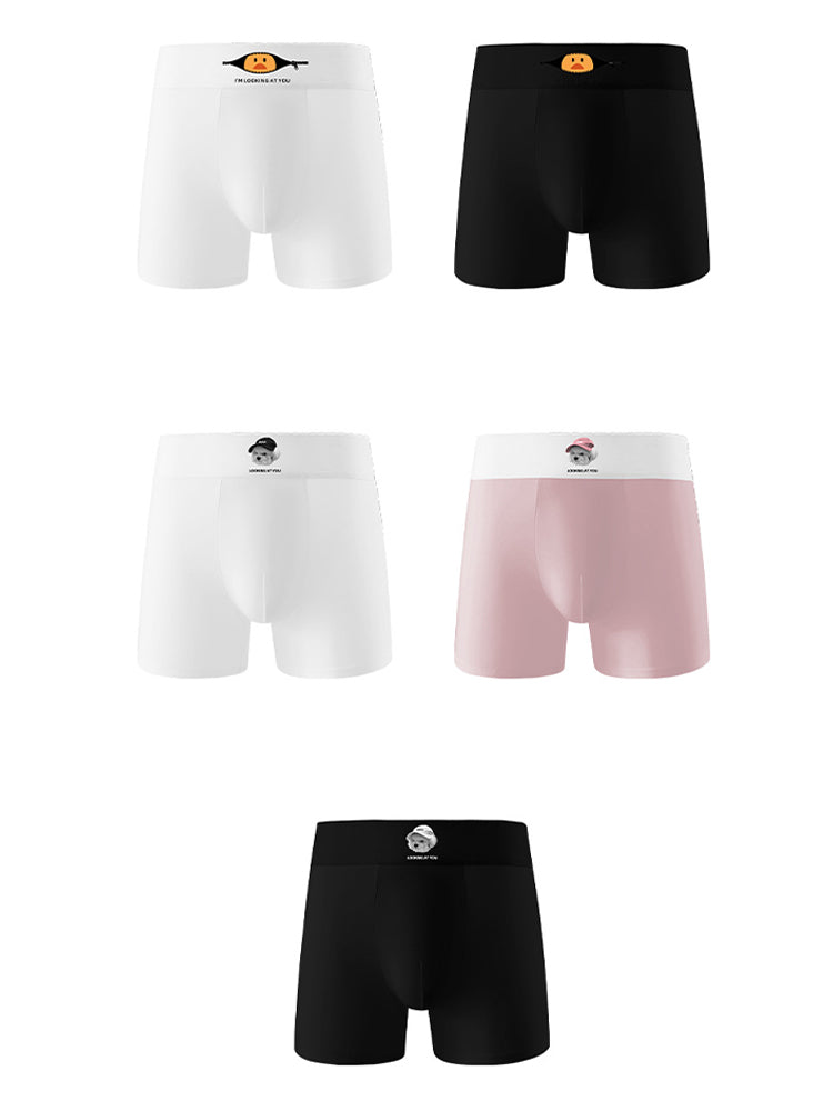 3 Pack Men's Soft Breathable Cotton Broaden Waistband Boxer Briefs | dmunderwear detail image 20