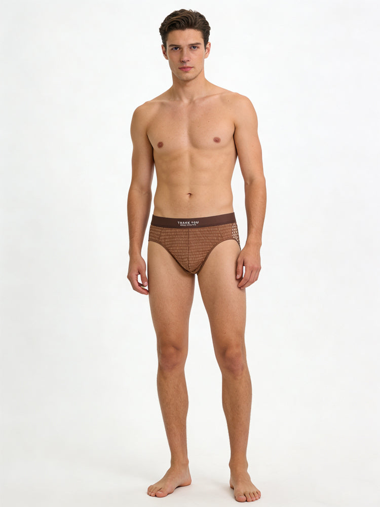 3 Pack Men's Soft & Breathable Icy Silk Quick-Dry Mid-Rise Comfort Cooling Briefs | dmunderwear