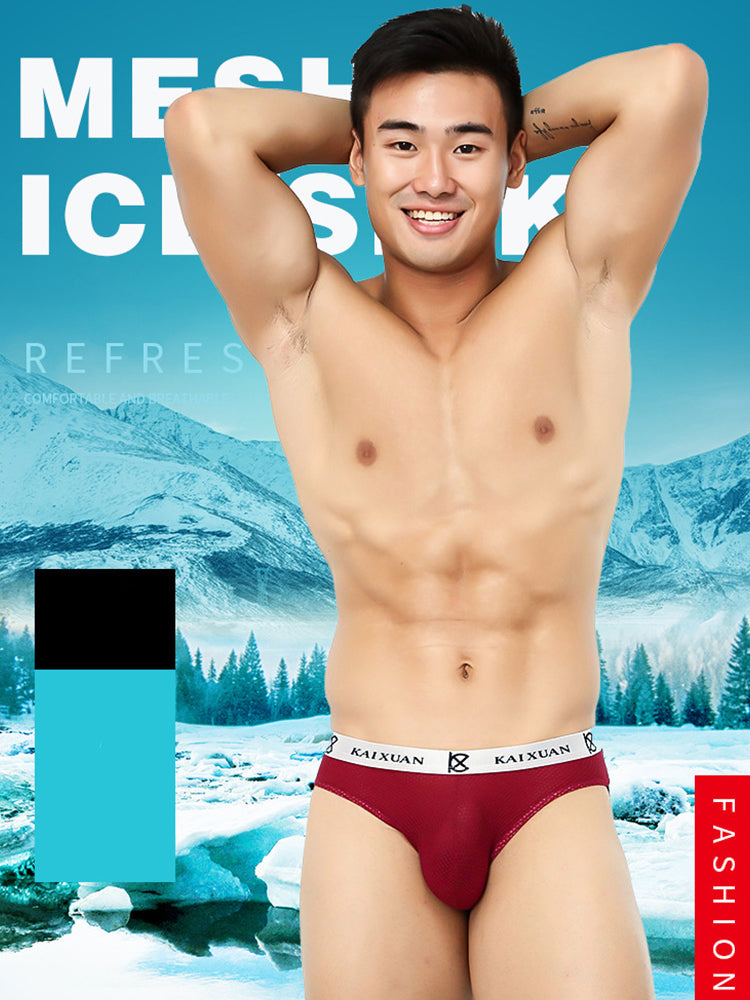 3 Pack Men's Mesh Thong with Stretch & Breathable 3D Support Pouch | dmunderwear detail image 10