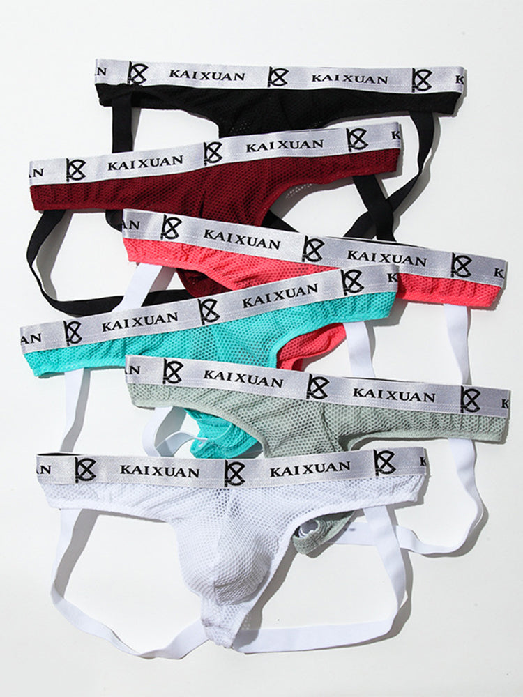 3 Pack Men's Mesh Thong with Stretch & Breathable 3D Support Pouch | dmunderwear detail image 11