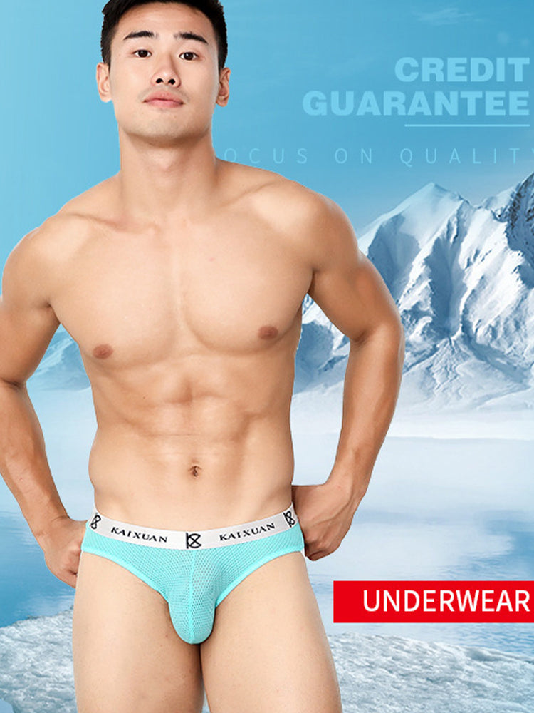 3 Pack Men's Mesh Thong with Stretch & Breathable 3D Support Pouch | dmunderwear detail image 9