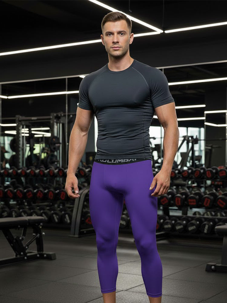 3 Pack Men's Solid Color All-Season Durability & Utility Activewear Tights | dmunderwear