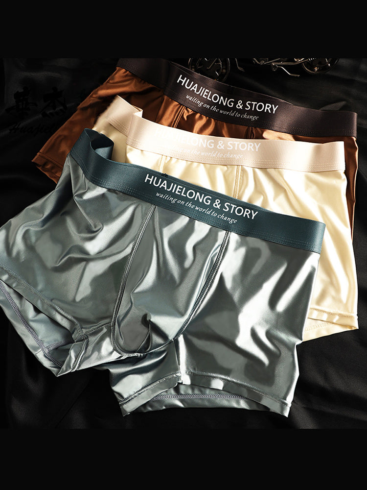 3 Pack Men's Solid-Color Breathable Trunks | dmunderwear