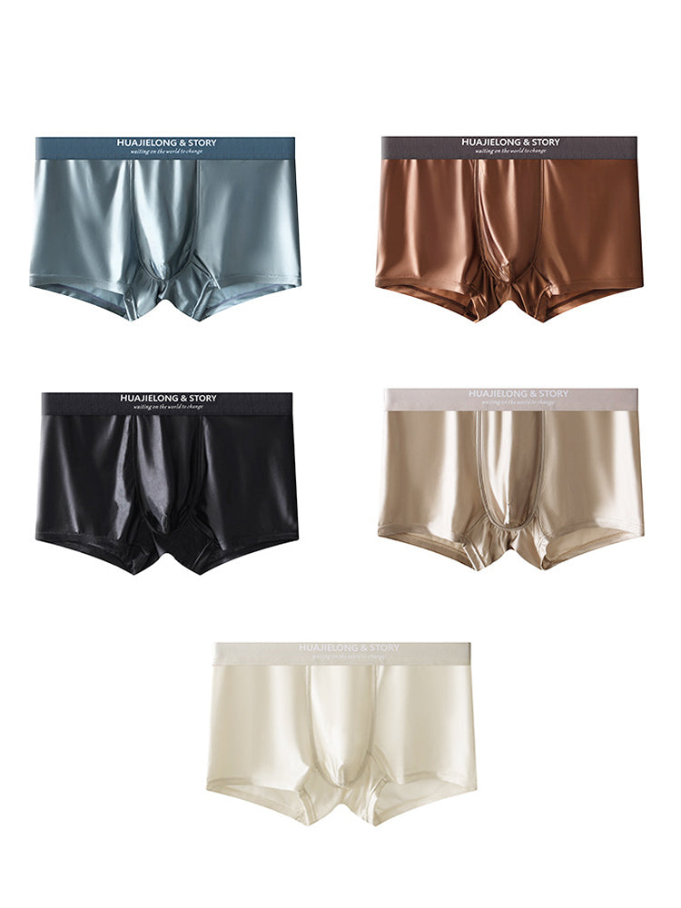 3 Pack Men's Solid-Color Breathable Trunks | dmunderwear detail image 10