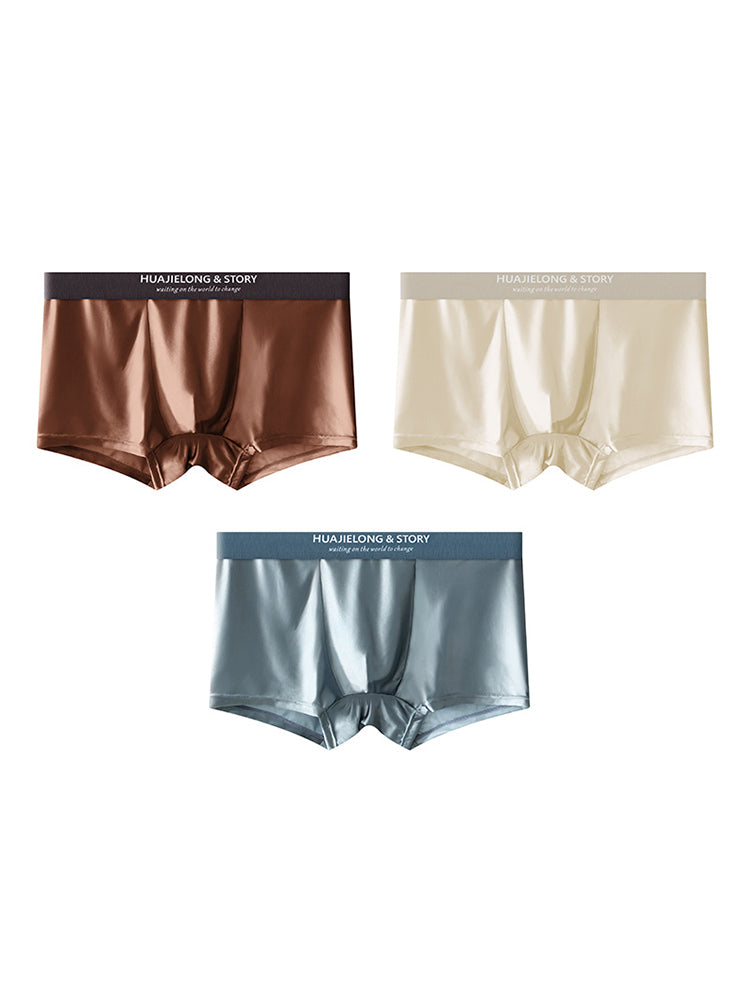 3 Pack Men's Solid-Color Breathable Trunks | dmunderwear detail image 19