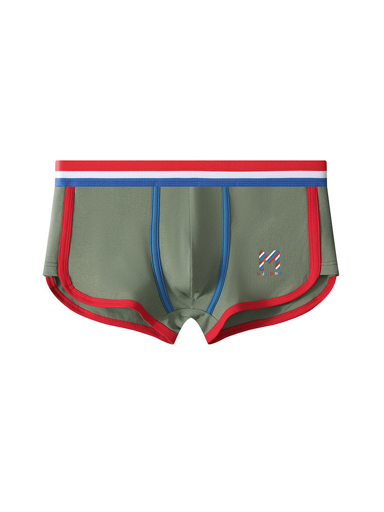 3 Pack Men's Solid Color Mid-Rise Breathable Antibacterial Sporty Cut Trunks | dmunderwear