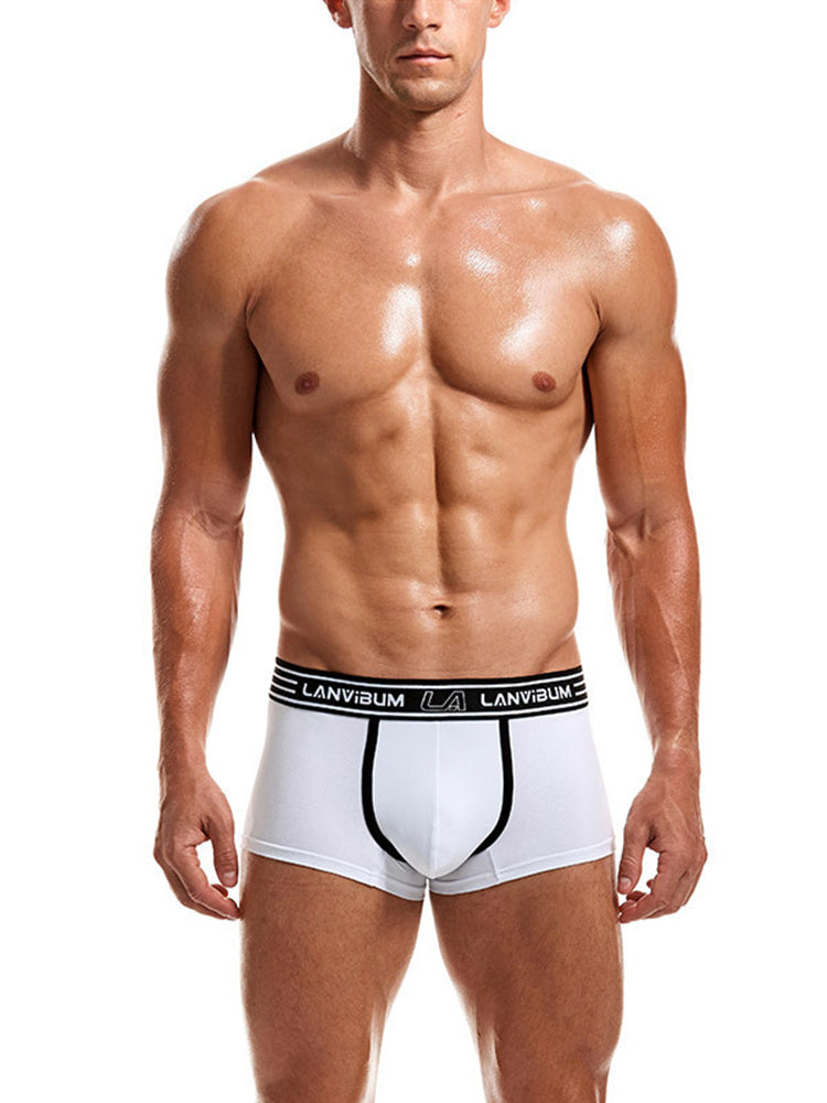 3 Pack Men's Solid Color Odor-Resistant Soft Supportive Pouch Trunks | dmunderwear