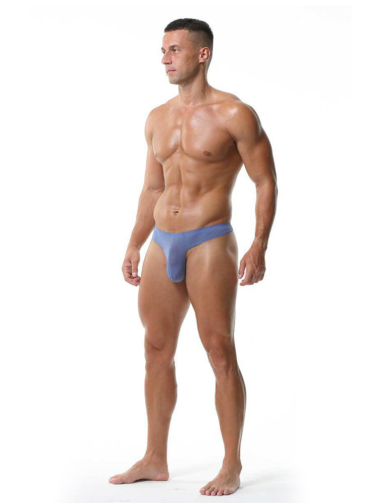 3 Pack Men's Solid Color Seamless Comfort Quick-Dry Breathable Thongs | dmunderwear detail image 3
