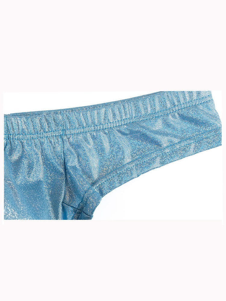 3 Pack Men's Sparkle Thongs in Solid Colors | dmunderwear detail image 4