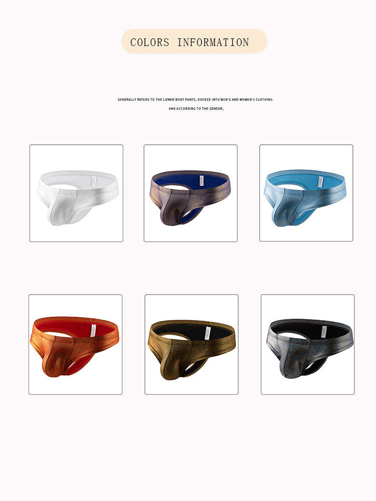 3 Pack Men's Sparkle Thongs in Solid Colors | dmunderwear detail image 8