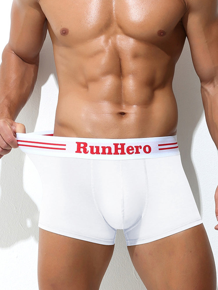 3 Pack Men's Solid Color Sports Breathable Cotton Large Pouch Boxer Briefs | dmunderwear detail image 14