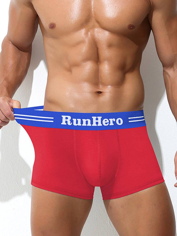 3 Pack Men's Solid Color Sports Breathable Cotton Large Pouch Boxer Briefs | dmunderwear detail image 15