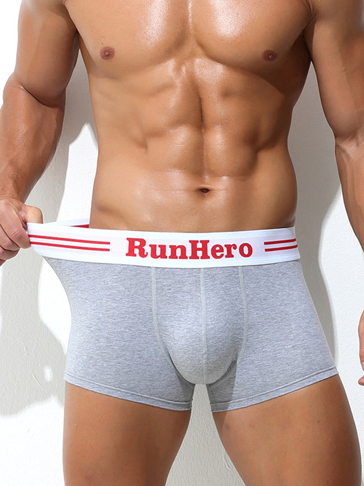 3 Pack Men's Solid Color Sports Breathable Cotton Large Pouch Boxer Briefs | dmunderwear detail image 16