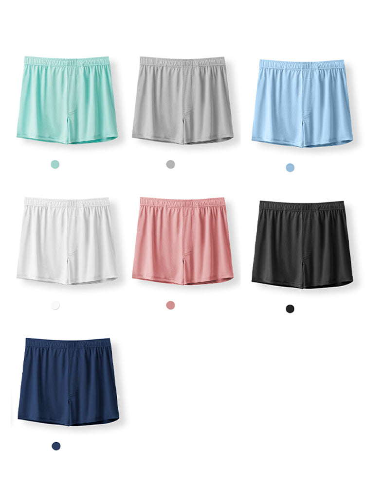 3 Pack Men's Solid Color Thin Breathable Odor-Control Seamless Boxer Briefs | dmunderwear detail image 13