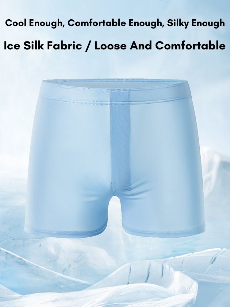 3 Pack Men's Solid Color Thin Breathable Odor-Control Seamless Boxer Briefs | dmunderwear detail image 3