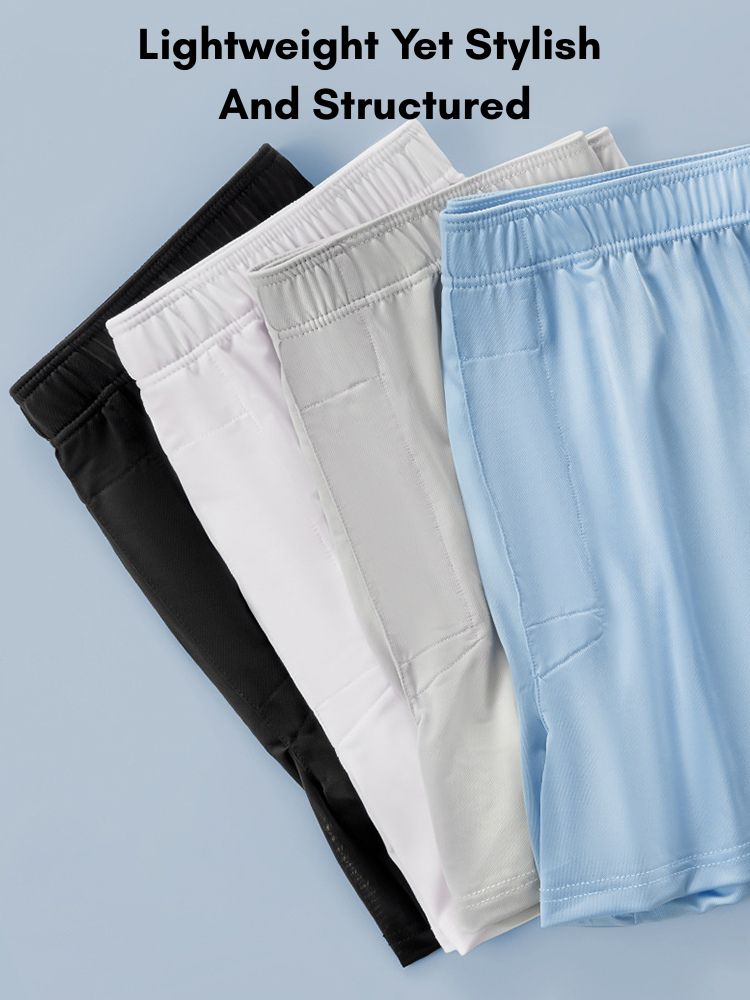 3 Pack Men's Solid Color Thin Breathable Odor-Control Seamless Boxer Briefs | dmunderwear detail image 5