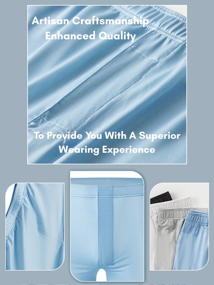 3 Pack Men's Solid Color Thin Breathable Odor-Control Seamless Boxer Briefs | dmunderwear detail image 8