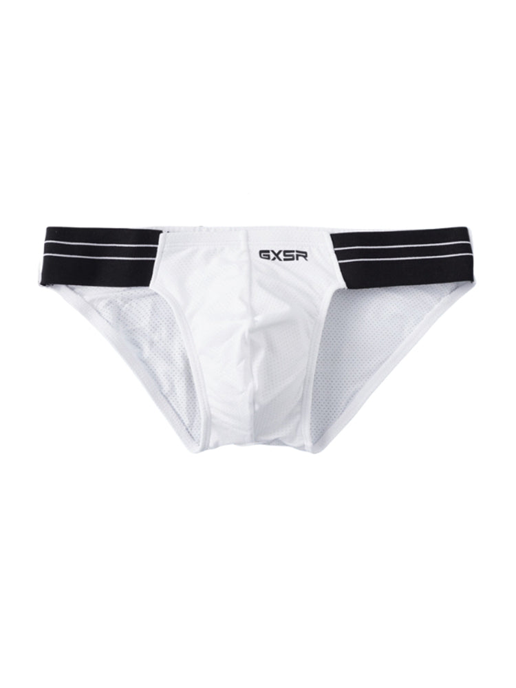 3 Pack Men's Solid Color Trendy Side Cut Low-Rise Lift Bikini | dmunderwear detail image 11