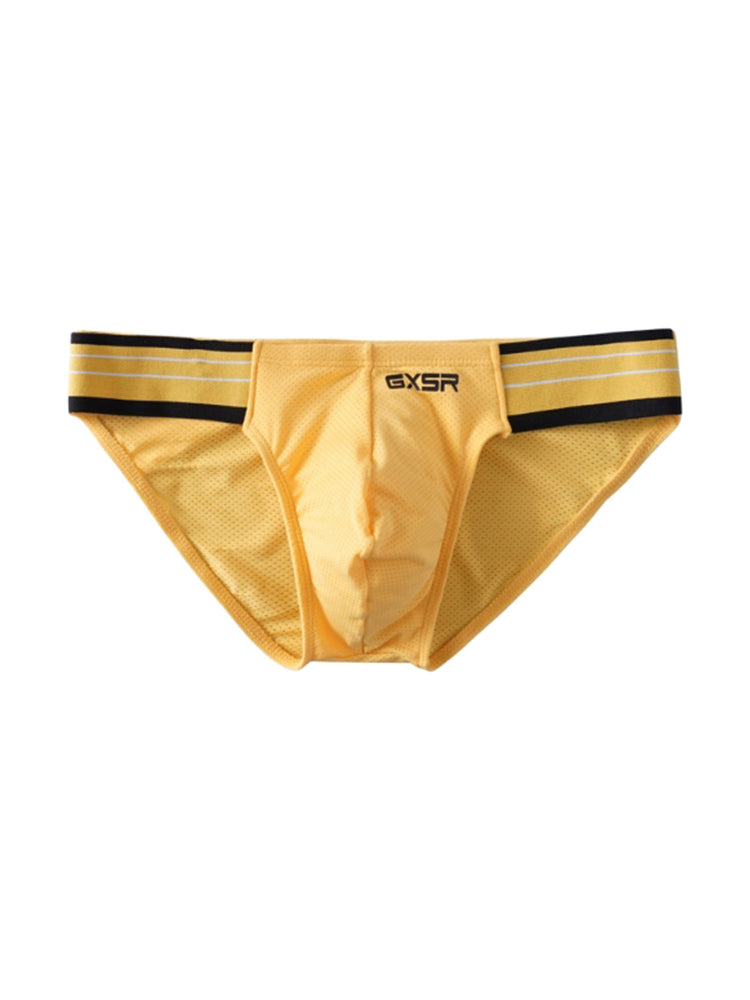 3 Pack Men's Solid Color Trendy Side Cut Low-Rise Lift Bikini | dmunderwear detail image 6