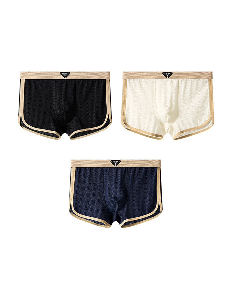 3 Pack Men's Breathable Trunks – Soft and Skin-Friendly Comfort | dmunderwear detail image 14
