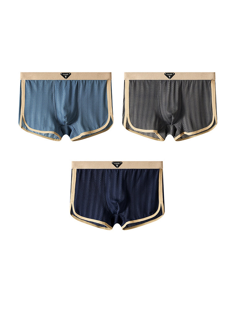3 Pack Men's Breathable Trunks – Soft and Skin-Friendly Comfort | dmunderwear detail image 16