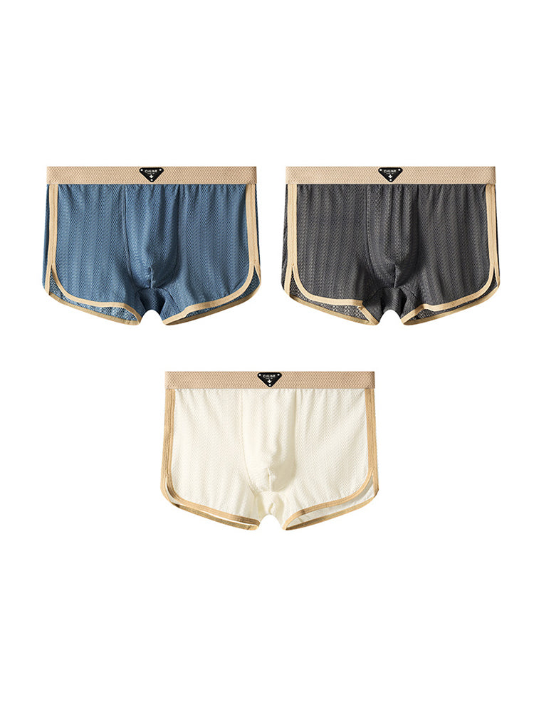 3 Pack Men's Breathable Trunks – Soft and Skin-Friendly Comfort | dmunderwear detail image 17
