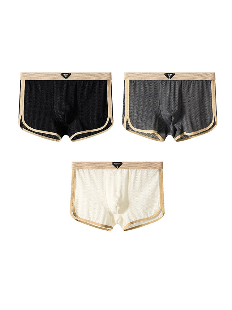3 Pack Men's Breathable Trunks – Soft and Skin-Friendly Comfort | dmunderwear detail image 18