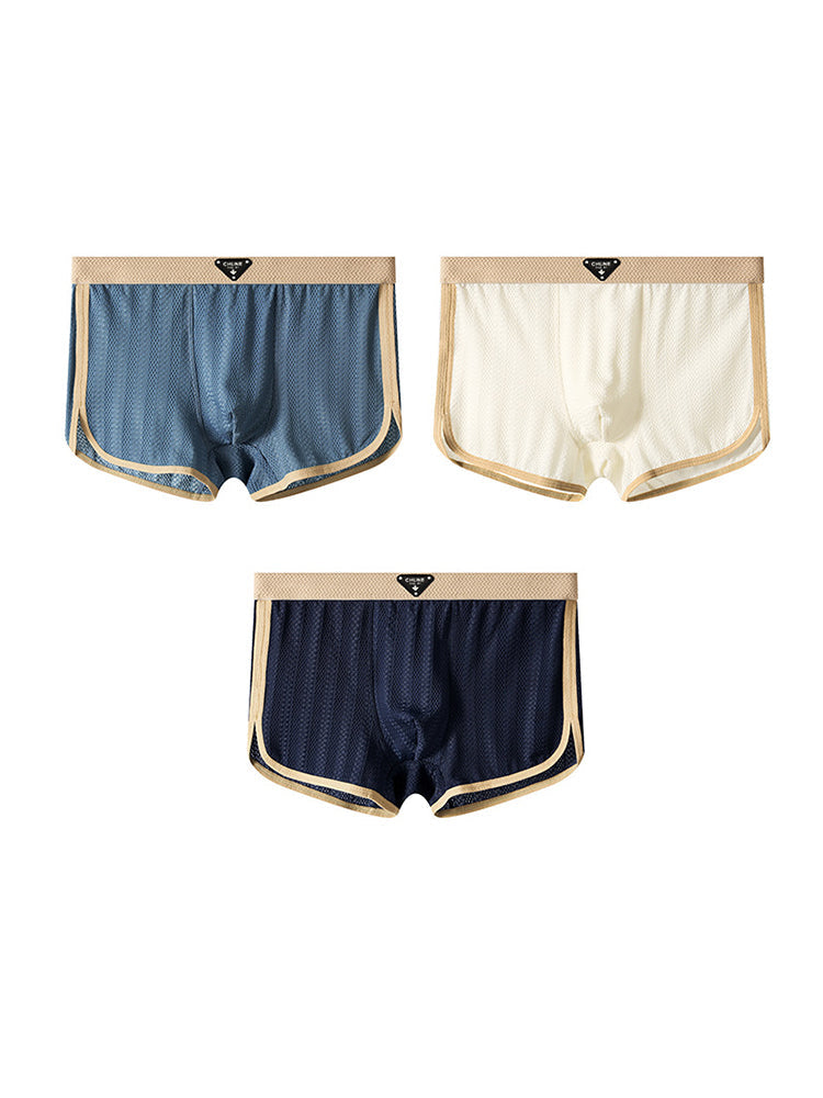 3 Pack Men's Breathable Trunks – Soft and Skin-Friendly Comfort | dmunderwear detail image 2