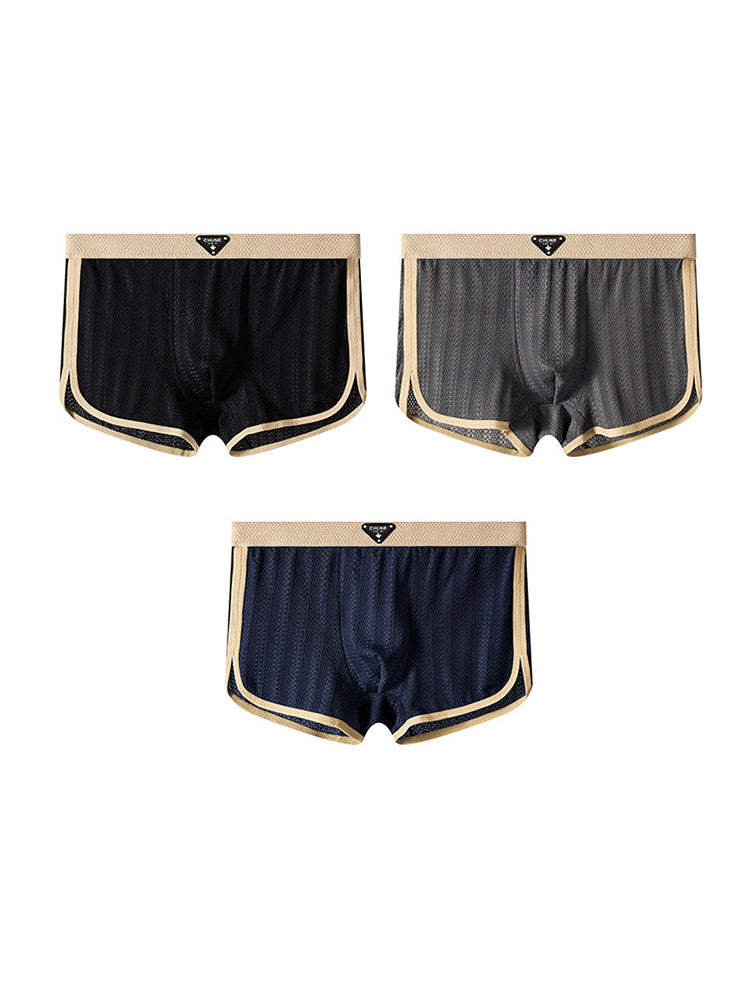 3 Pack Men's Breathable Trunks – Soft and Skin-Friendly Comfort | dmunderwear detail image 8