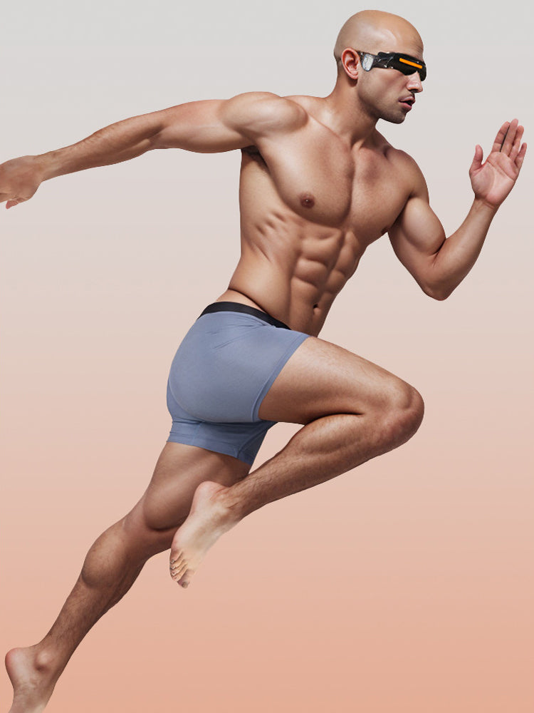 3-pack Men's Sports Antibacterial Graphene Boxer Shorts | dmunderwear detail image 3
