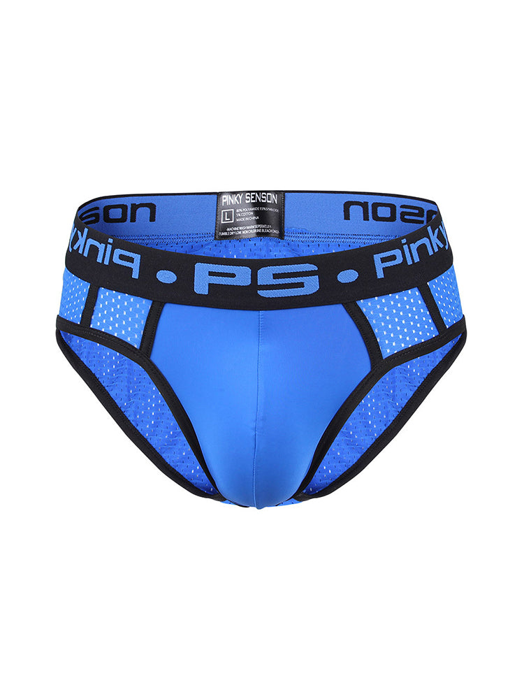 3 Pack Men's Sporty Cut Breathable Mesh Solid Color Seamless Briefs | dmunderwear detail image 18